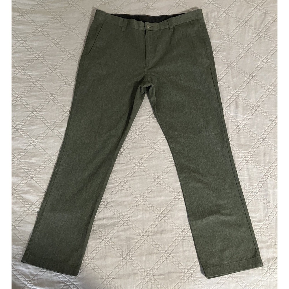 Volcom Pants True To‎ This Mens Size 38 Flat Front Chino Dark Gray A11313S1